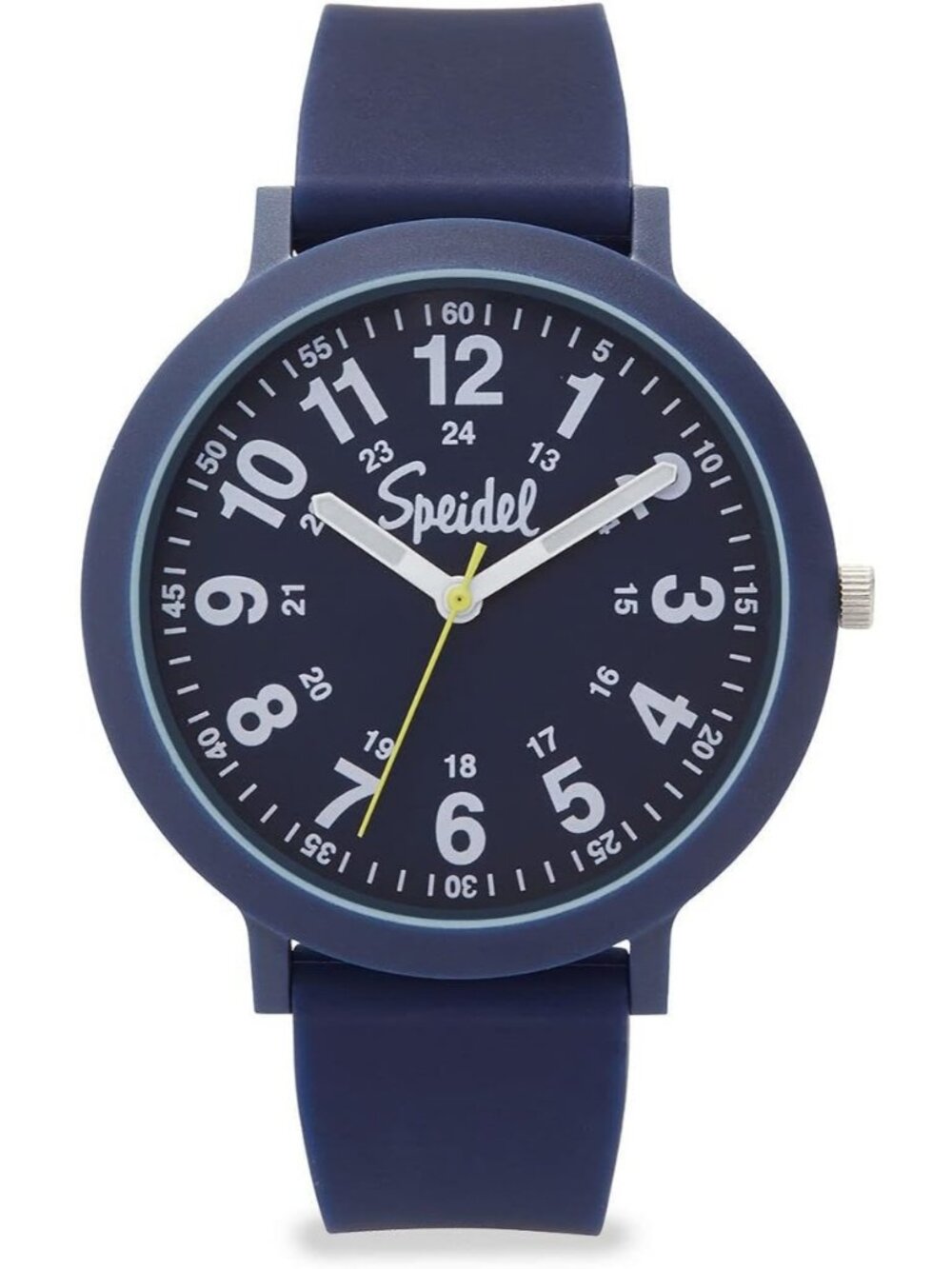 Women's Navy Eco Color Pop Plastic with Recyclable Silicone Strap Wrist Watch